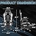Homall Gaming Chair, Video Game Chair with Footrest and Massage Lumbar Support, Ergonomic Computer Chair Height Adjustable with Swivel Seat and Headrest (White)