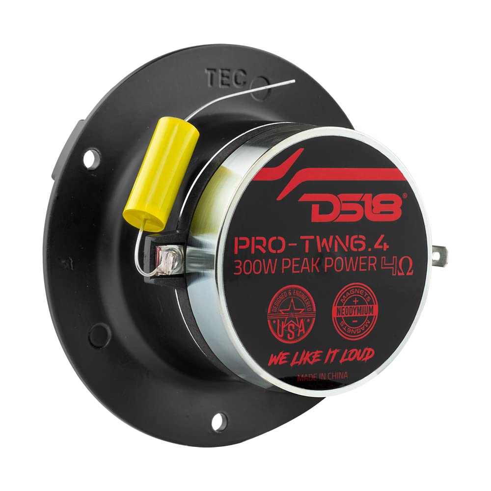 DS18 PRO-TWN3 Neodymium Bullet Super Tweeter – 200W Peak, 4-Ohm, 2.5" Horn Speaker For Car Audio