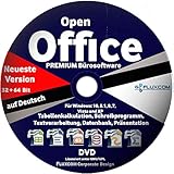 Open Office PREMIUM 2020 DEUTSCH, für Windows 10, 8, 7 Vista XP Schreibprogramm,Textverarbeitung