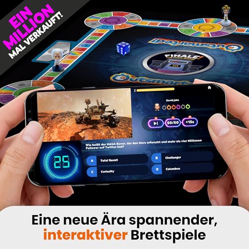 Image of Outsmarted - The Live Quiz Show - Remote Board Game - More Than 10000 Multimedia Questions and Updates, Live TV Quiz Show, Family Game Night - Games for Adults, Teens and Kids - Ages 8+ -2024 Version