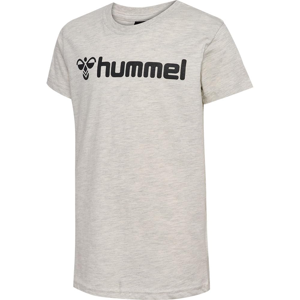 hummel hmlMOVER Cotton T-Shirt S/S Kids, Egret Melange, 128