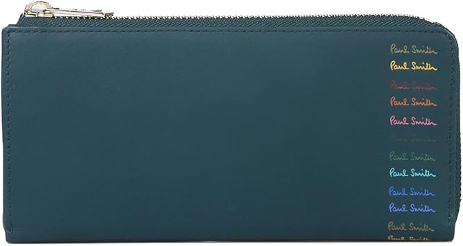 Amazon ポールスミス Paul Smith マルチカラードロゴ L字ジップ 長財布 L字ファスナー ロングウォレット 小銭入れ付き メンズ 純正化粧箱 ショップバッグ付き 87 Bps328 グリーン 財布