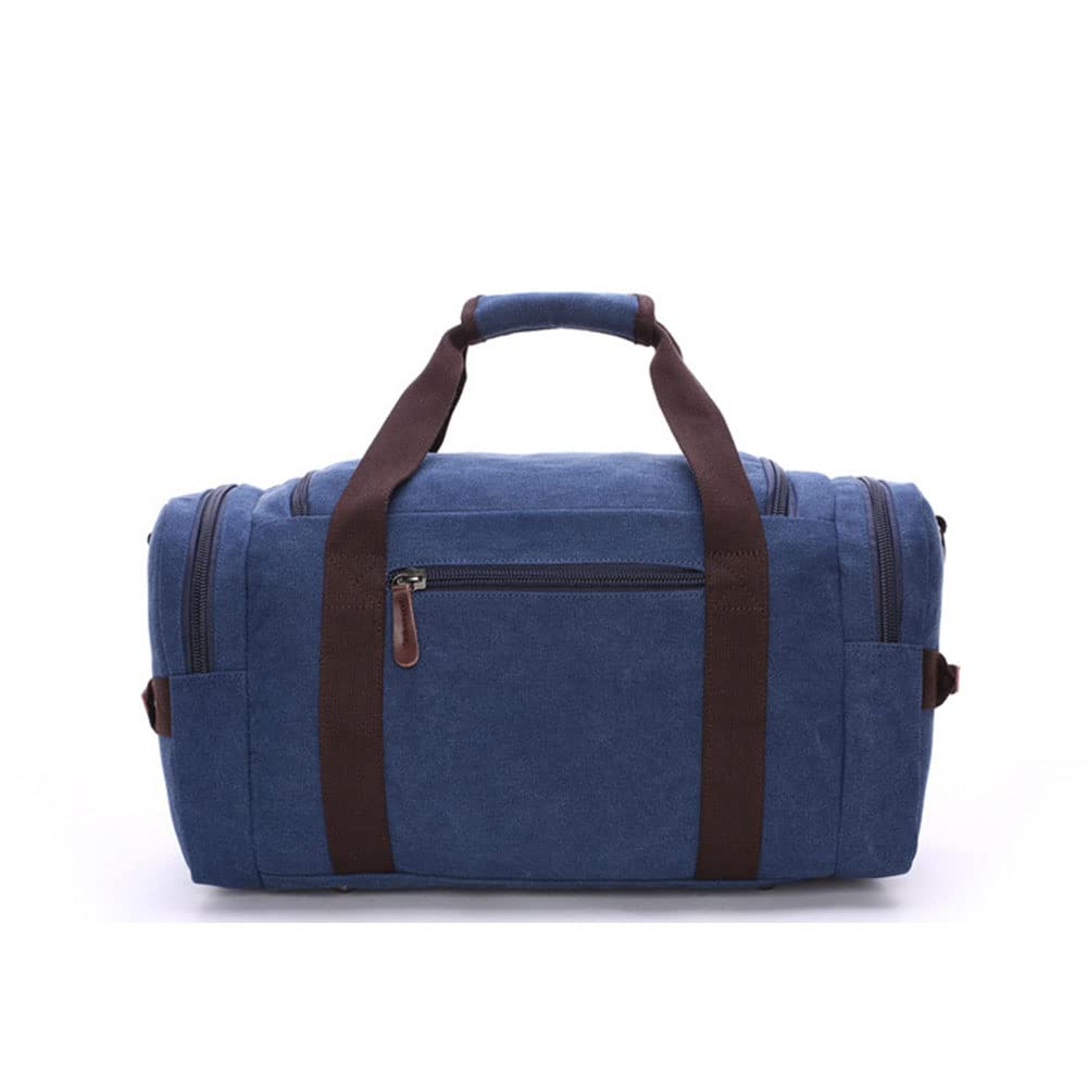 Hombre Plegable Bolsa Viaje Bolsa de Mano Equipaje Equipado Weekender Deporte Nocturno Duffle Mujere Bolsa Viaje Lona Gran tamaño Bolso del Fin de Semana con Decoración Cuero