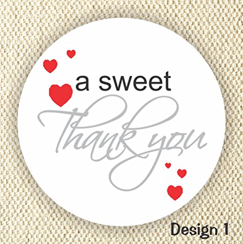 Thank You Stickers - Wedding Stickers - Anniversary Stickers - Favor Stickers - Heart stickers - Sweet Thank you stickers