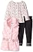 Little Lass Baby Girls' 3 Piece Fur Vest Set Hooded Sequin Bow