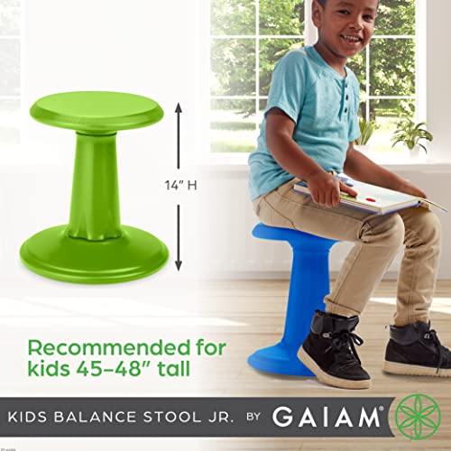 Image of Gaiam Kids Wobble Stool Desk Chair - Alternative Flexible Seating Balance Wiggle Chair | ADHD Sensory Fidget Core Rocker Child Seat Elementary School Classroom Furniture for Student, Toddler, Ages 5-8