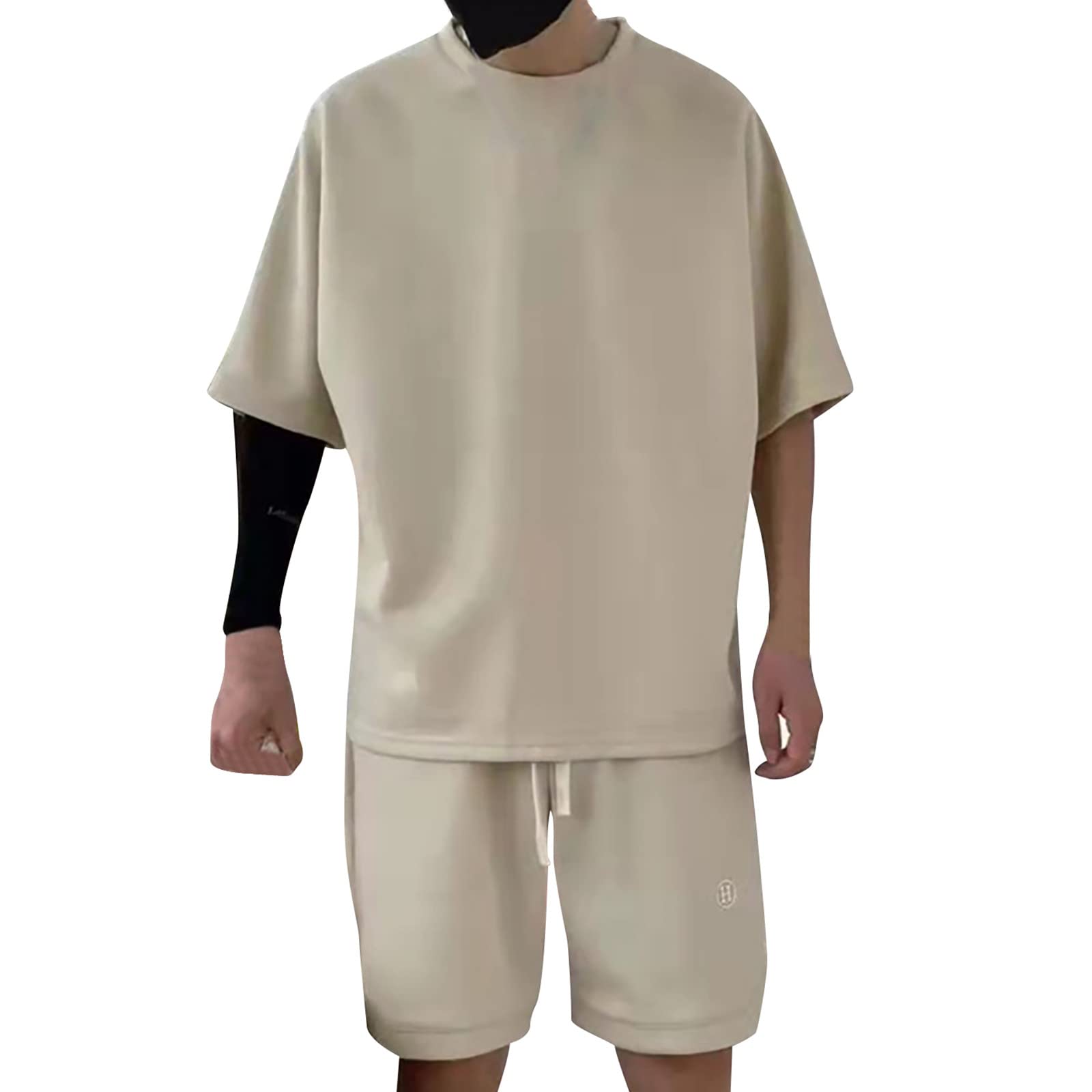 Męski zestaw joggersów męski dres treningowy męski dres na co dzień oddychające workowate dresy letnie, szybkoschnące, oddychające, do uprawiania sportu na co dzień