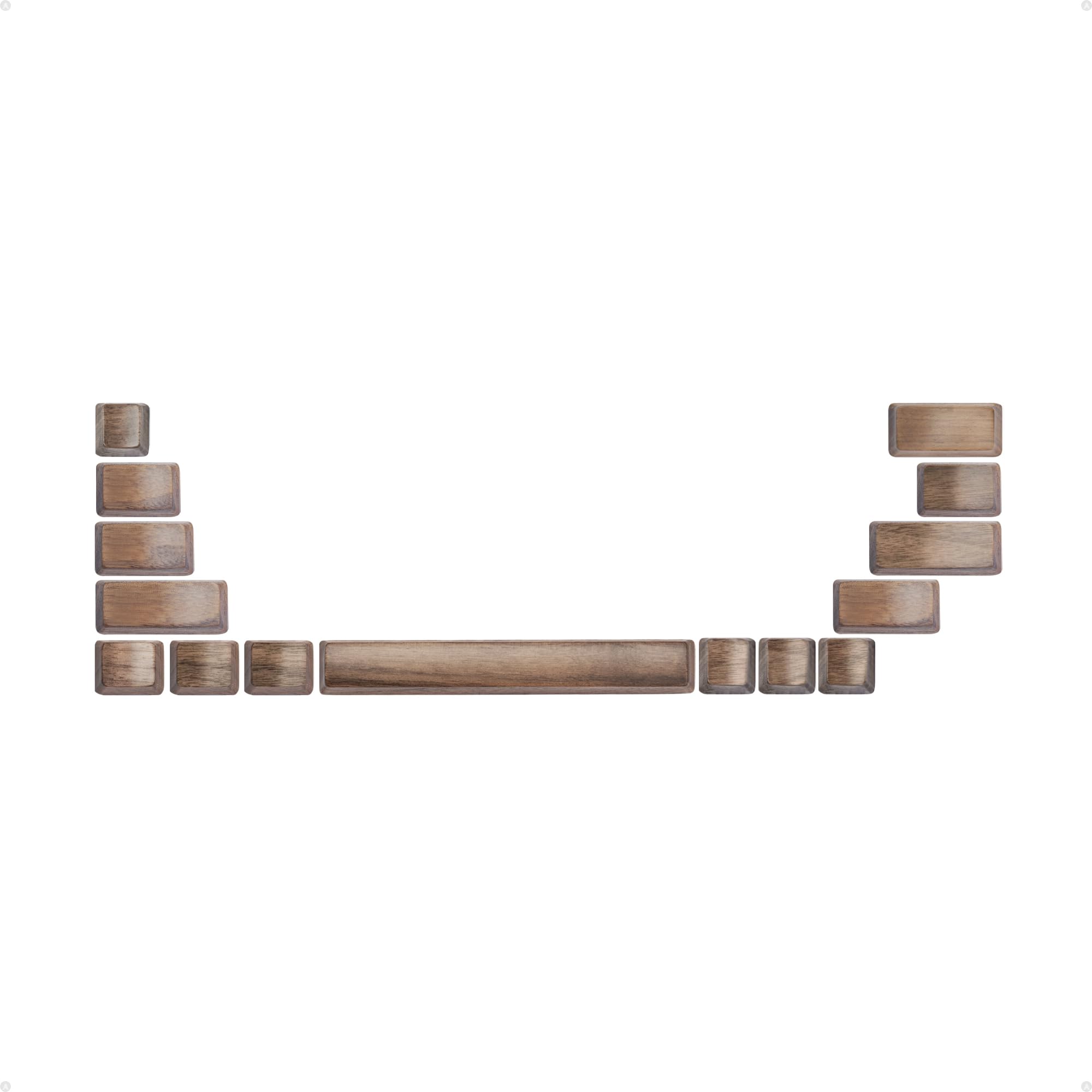 Teclas de madera de nogal negro artesanales compatibles con Cherry MX 8
