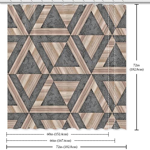 Rideaux de douche triangulaires en bois pour douches et baignoires