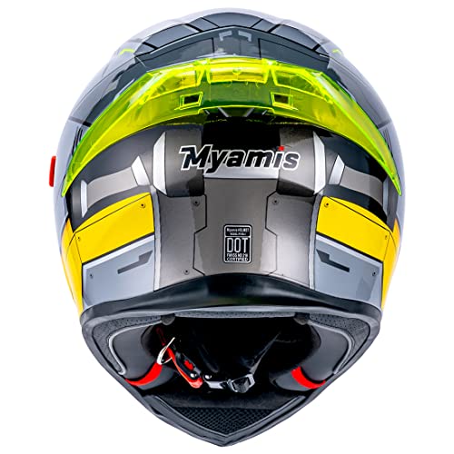 Myamis K5 Motorcycle Helmets Adult Full Face Men Womens Helmet Dot Certified (Gray Challenger, Xxl) #TOP3