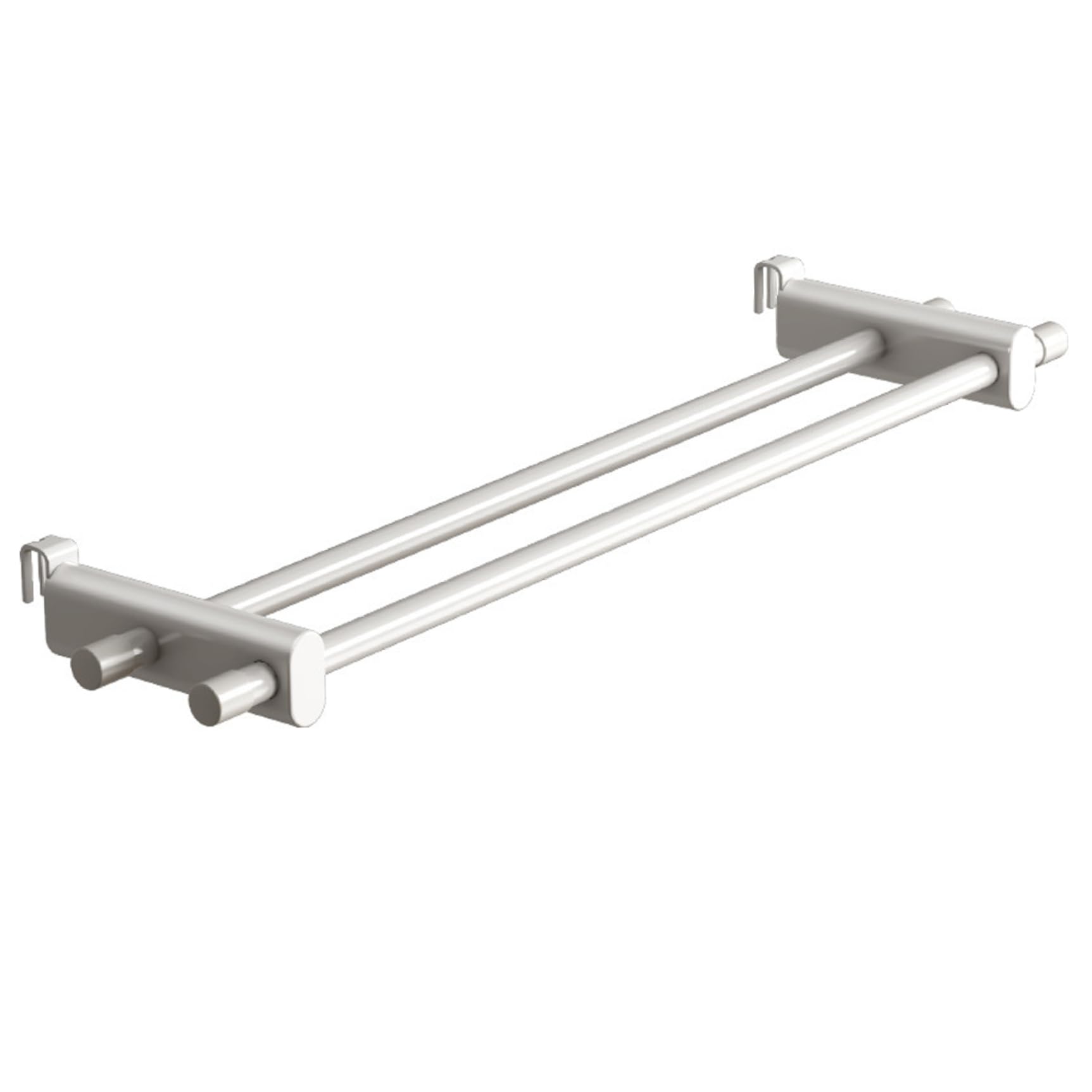 Muzrunq White Radiator Towel Rail 19.7'' Heat-Resistant Heavy Duty Double Rod Radiator Towel Rail Hanger For Towels Clothes Toys Tools.