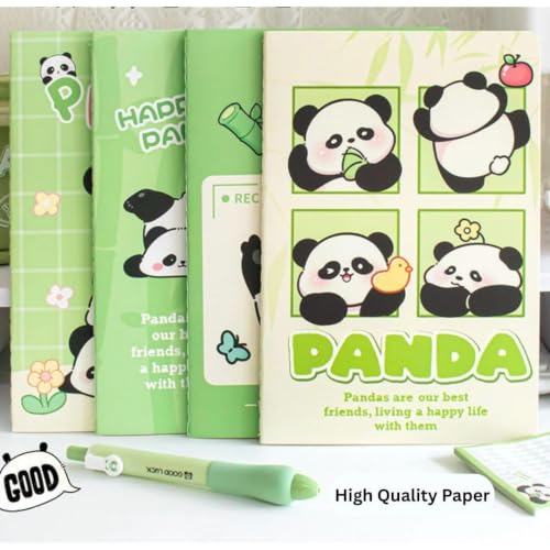 Image of RECLUSE A5 Panda Theme Notebook for Kids & Students, Cute Panda Diary Journal Notebook for School, College, Office, Study Notes, Writing, Journaling & Stationery Gift | Soft Cover A5 Note Book