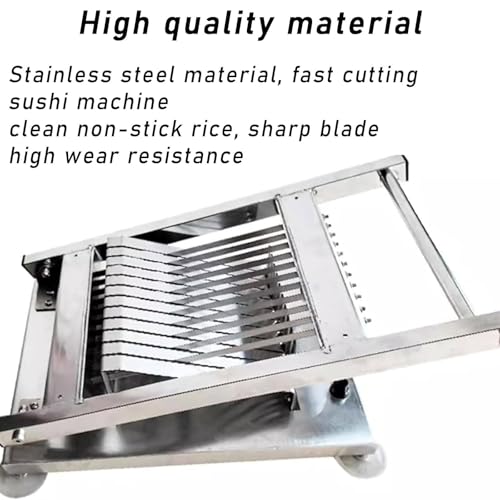 Máquina cortadora de sushi, rebanadora de 8/10/12 segmentos para jamón, sangre de pato y tofu, ideal para restaurantes japoneses y barras de aperitivos