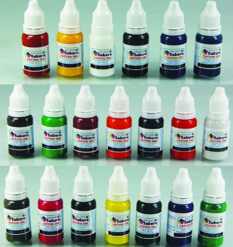 Iron Sakura Tattoo Ink Pigment High Quality 20 Colors 15ml 1/2oz Each 20 Inks