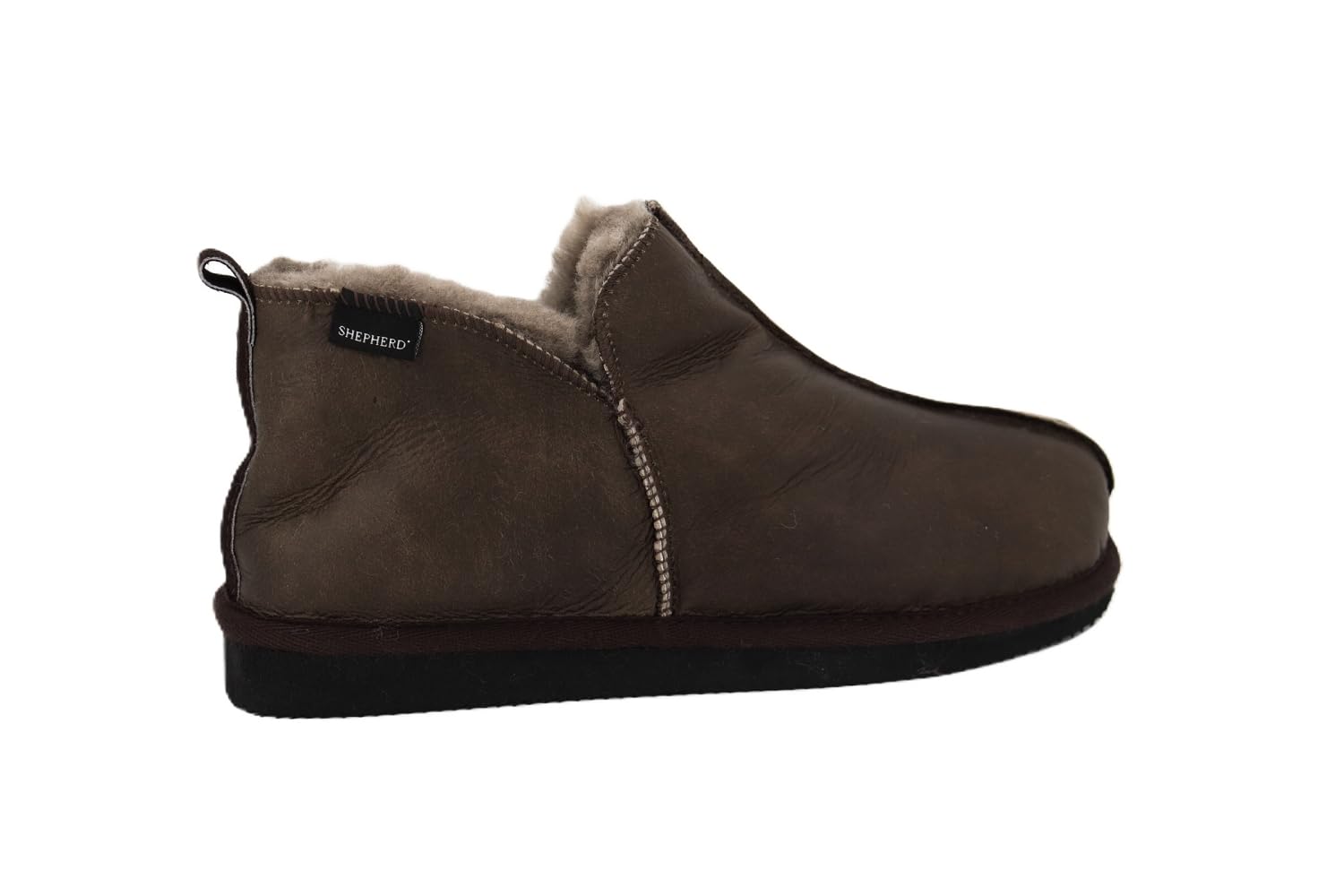 Shepherd of Sweden Mens Anton Antique Cognac Suede Slipper Boot
