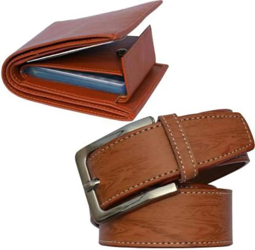 Men's Formal & Casual PU Leather Belt & Wallet Combo-image-49