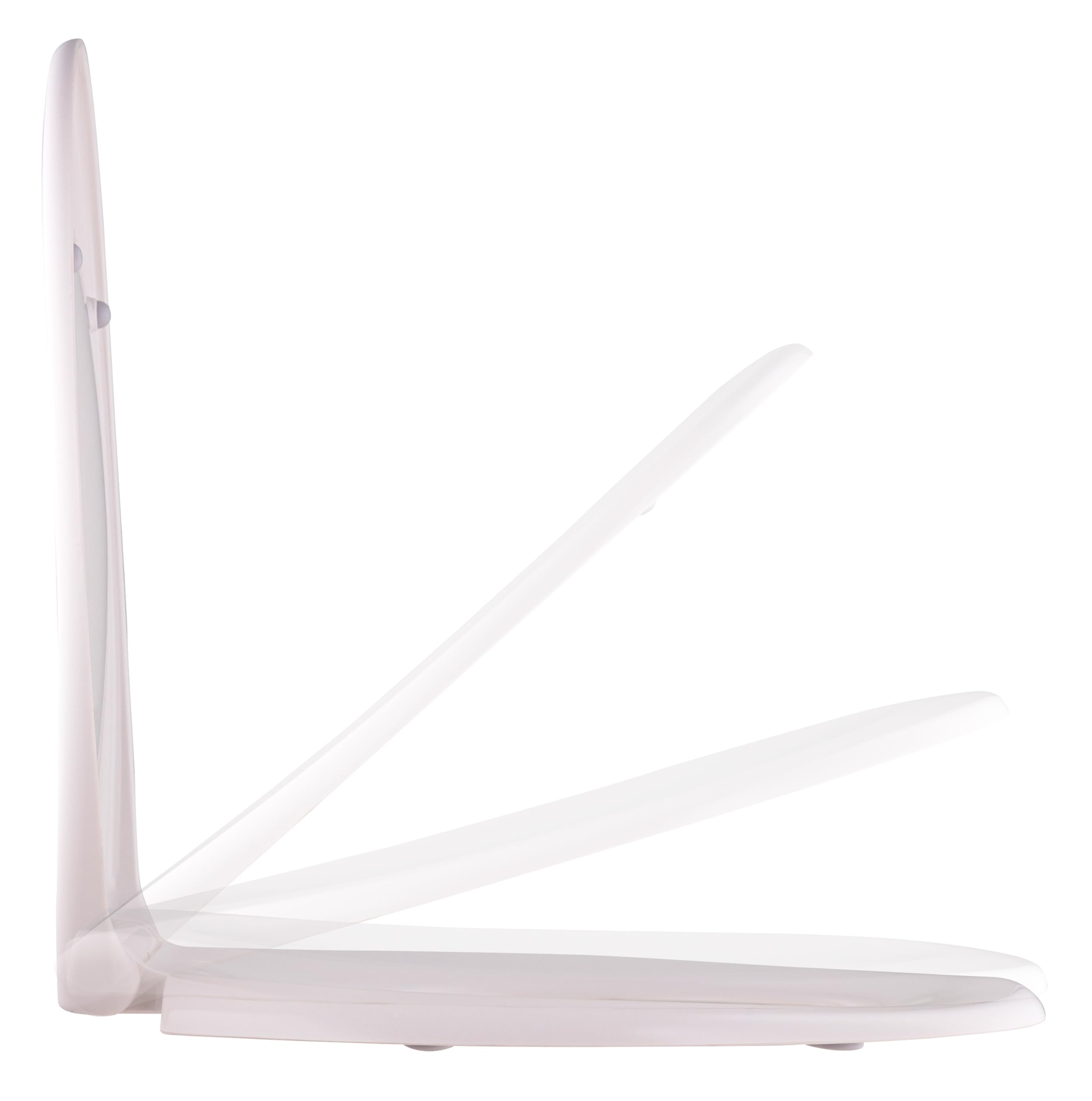 Abattant WC blanc universel clipsable/nettoyage facile - lunette de toilettes Thermodur frein de chute forme O NOYON & THIEBAULT