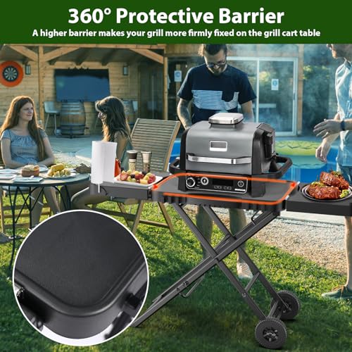 Image of 51 inch Grill Table Stand with Wheels for Ninja Woodfire