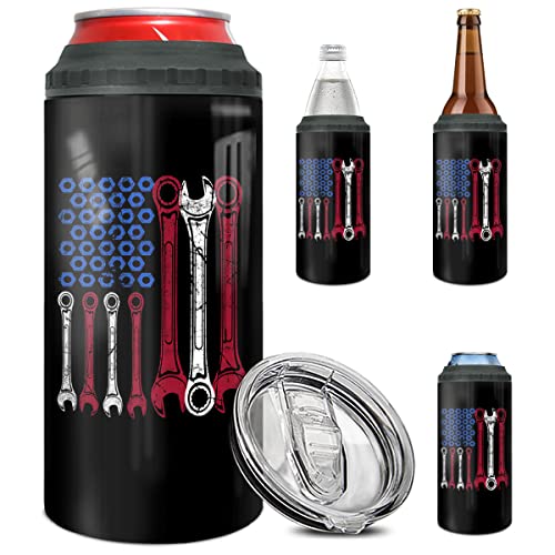 winorax Mechanic 4-in-1 Tumbler Can Cooler Gifts For Men Dad Uncle Fathers Day 16Oz Mechanics Tumblers Stainless Steel