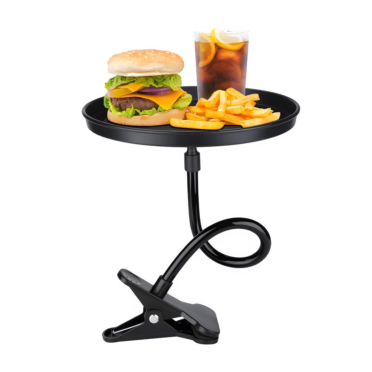 Car Tray Holder, Multi-Functional Food Drink Cars Clip Type Storage Trays, 360° Adjustable Extendable Non-Slip Swivel Holders, Vehicles Portable Travel Eating Table Organizer for Cup Coffee Snack