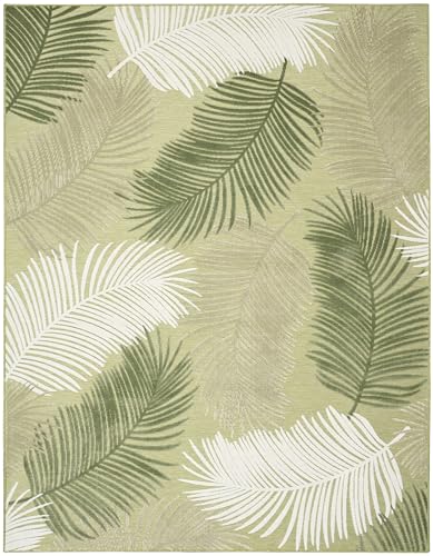Tapete decorativo rectangular verde 9'x12' miniatura 3