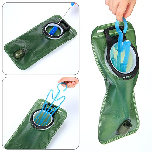 WADEO Hydration Bladder 2 Litre with Leak-proof Water Reservoir/Cleaning Kit, BPA-Free Hydration Pack Replacement, Military Class Quality, Wide Opening, Shut-Off Valve, Best for Hiking, Cycling, Climbing - Image 8