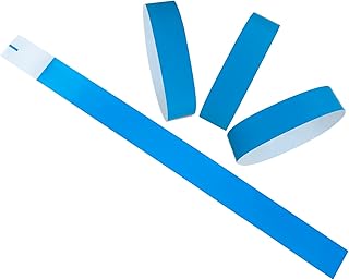 Lopau Paper Wristbands for Events, Parties, Concerts, Sports, Fairs, Travel, Pool Pass - Waterproof Arm Bands (Blue Colored)