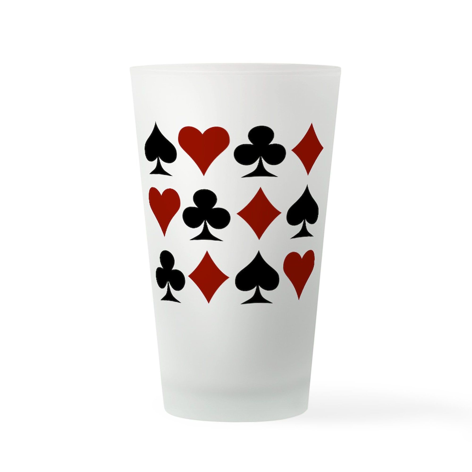 CafePress Playing Card Symbols Pint Glass, 16 oz. Drinking Glass