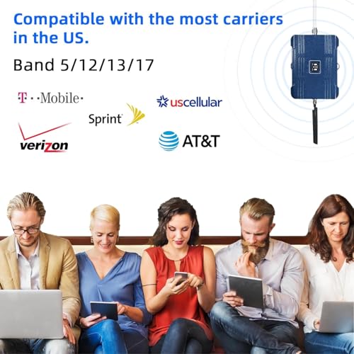 Image of Cell Phone Booster for Home & Multi-Room,Up to 2,500 sq ft,Cell Phone Signal Booster for Band 5 /12 /13 /17,Boost 5G 4G Data for All U.S. Carriers FCC Approved(Light Blue)