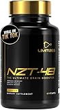 NZT-48 Premium Brain Booster - Nootropic Brain Supplement for Memory + Focus + Natural Energy - with Caffeine, Phosphatidylserine, and Vitamins B6 & B12-60ct Capsules