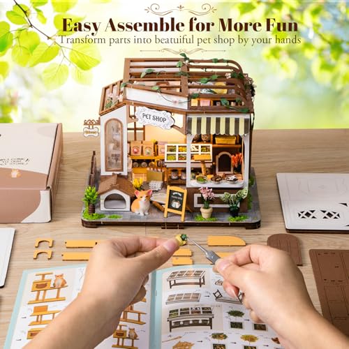 Maison de poupée puzzle 3D bois rompt l'ennui des soirées