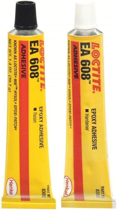 Epoxy Adhesive, 608 Series, Clear, Tube, 1:01 Mix Ratio, 15 min Functional Cure 398456-1 Each