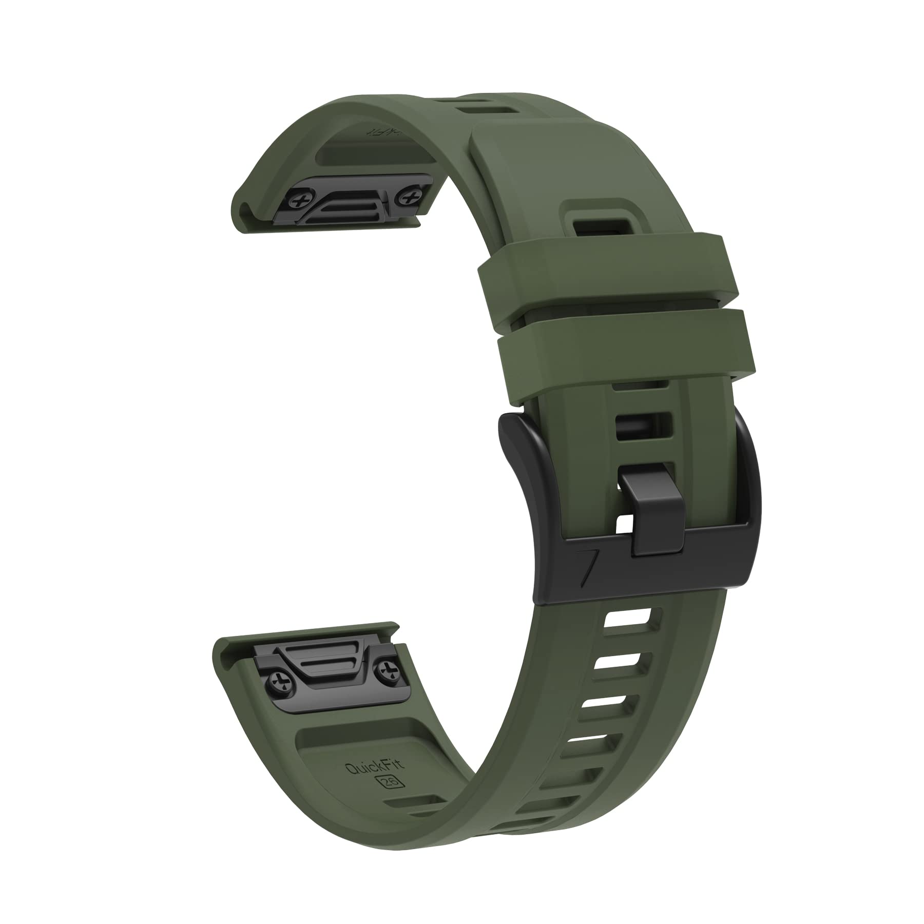 AISPORTS 26mm Quick Fit Watch Strap Compatible with Garmin Fenix 7X/7X Pro/6X/6X Pro/5X/5X Plus/3/3 HR Strap Silicone Sport Wristband Replacement Strap for Garmin Tactix 7/7 Pro/Bravo/Charlie/Delta
