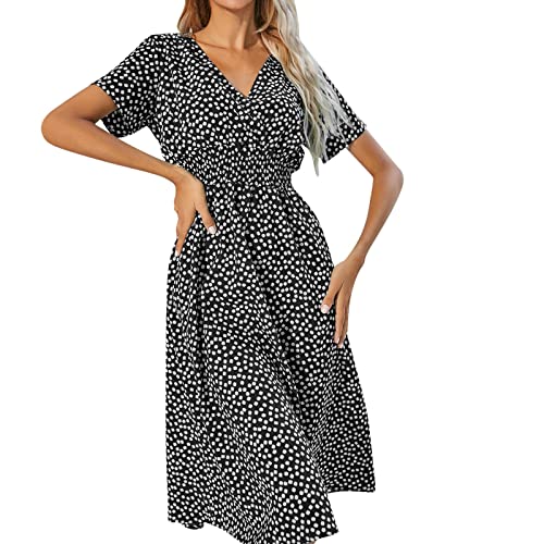 Robe florale pour femme coupe trapèze fluide au tombé long premium