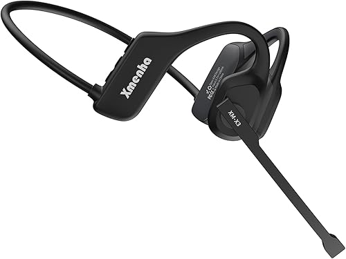 Auriculares Bluetooth inalámbricos Bluetooth con micrófono de cancelación de ruido, conducción de aire abierto con micrófono para trabajo, PC,