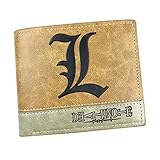 WANHONGYUE Death Note Anime Billetera de Cuero Artificial Cartera Corta Portatarjetas para Hombre / ...