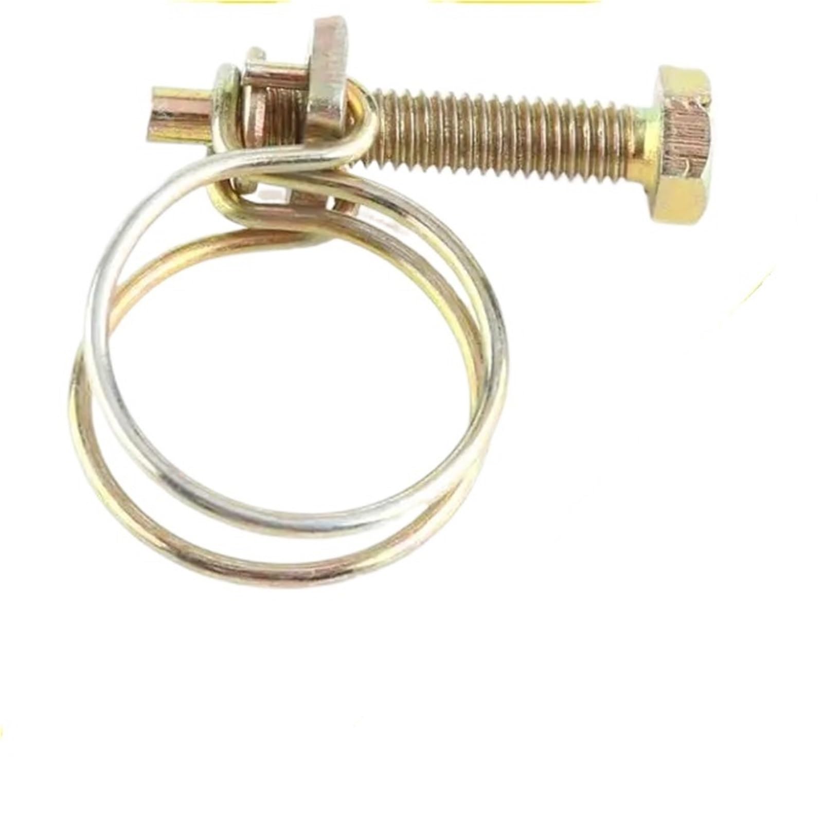 Hqycl One Color 10Pcs Hose Clamps Adjustable Pipe Clamps Double Wire Hose Clip Clamps For Woodworking Hoop Plumbing Fastener(57Mm)
