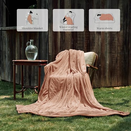 Electric Blanket Queen Size 84''X90'' - Heated Blanket with Dual Control Fast Heating 10 Heating Levels & 10 Hours Auto Off,ETL Certified Machine Washable (Fog Rose)