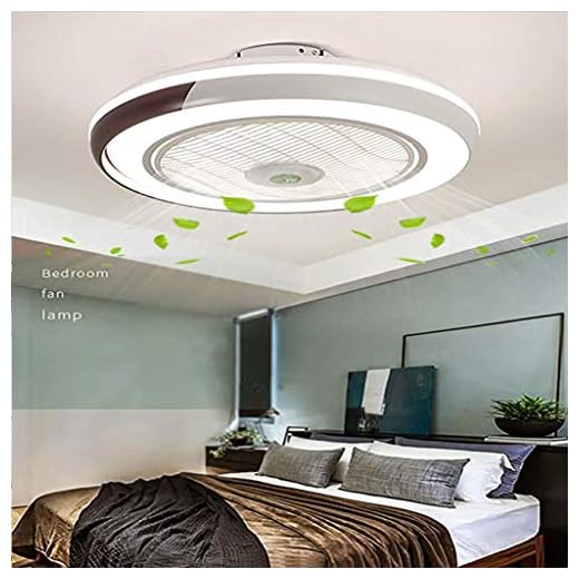 Invisible ventilador de techo luz, moderna LED Ventilador de techo Lámpara de techo con luz Y mando a distancia ventilador Luz Techo-aspas Plafones dormitorio Iluminación Sala Estar Comedor de techo