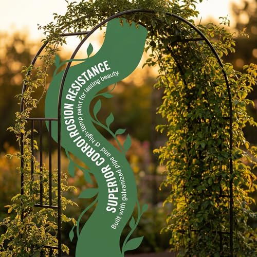 Structure métallique antirouille jaune pour plantes et terrasse