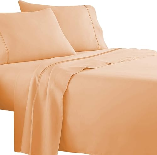 Miniatura 2 de All Star Linen Juego de sábanas de algodón de 4 piezas color verde Sagr de 800 hilos, bolsillo profundo de 12 pulgadas, 1 sábana bajera, 1 sábana