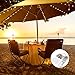 Dewanxin Parapluie lumineux sans fil pour parasol avec télécommande 8 modes 104 LED - Fonctionne avec piles - Étanche pour éclairage extérieur pour la décoration de jardin de mariage de fête de Noël