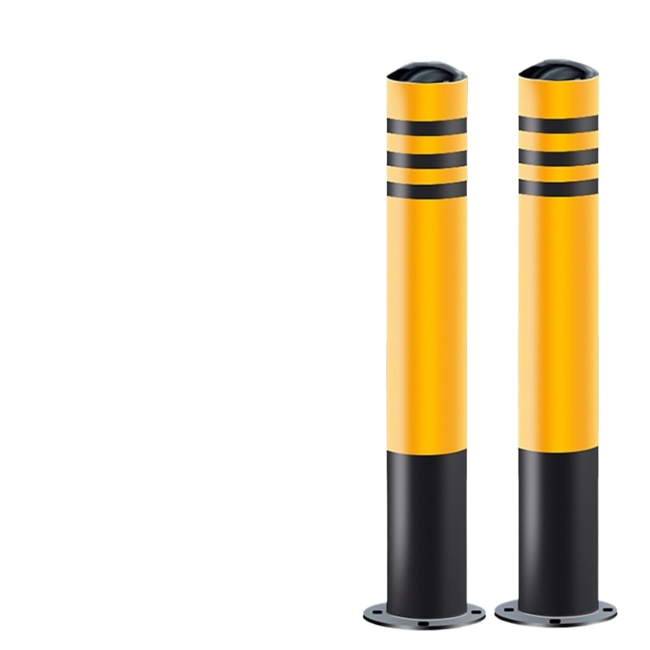 parking barrier, Steel Bollard Post Safety Barriers, Reflective Security Parking Bollards Barricades, Traffic Sensitive Areas Caution Column with Screws,W X H,1,W X H-11.4 x 120cm (4 1/2 x 47 1/4in)