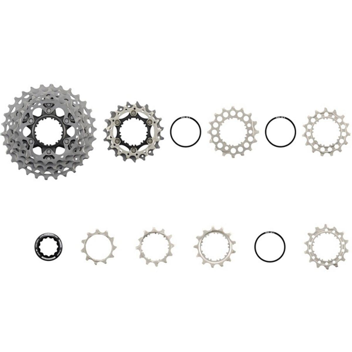 シマノ DURA-ACE CS-R9200 11-30t Shimano Dura-Ace CS-R9200 Cassette - 12-Speed, 11-30t, Gray