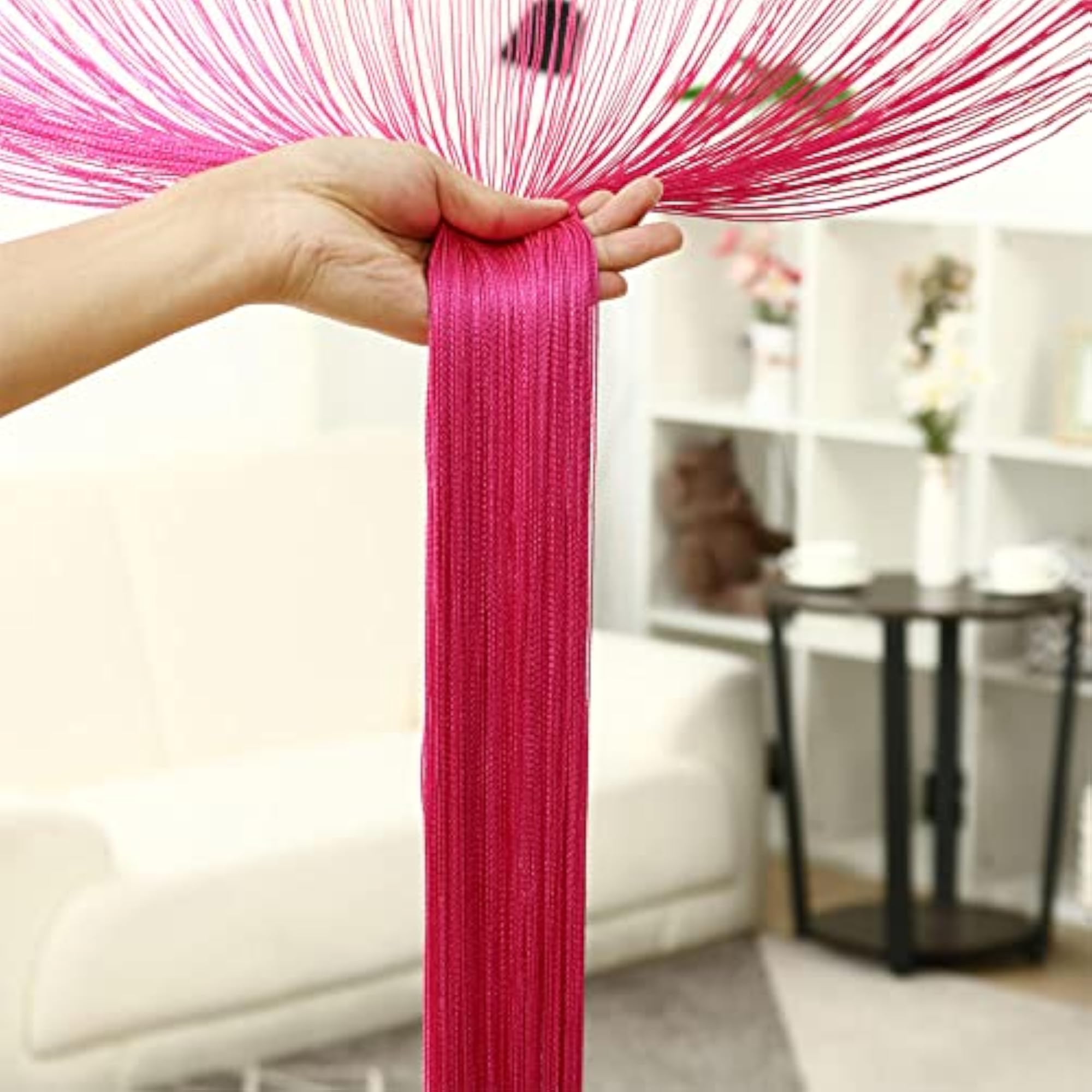 Decorative Polyester String Room Divider Thread Curtain - 9FT