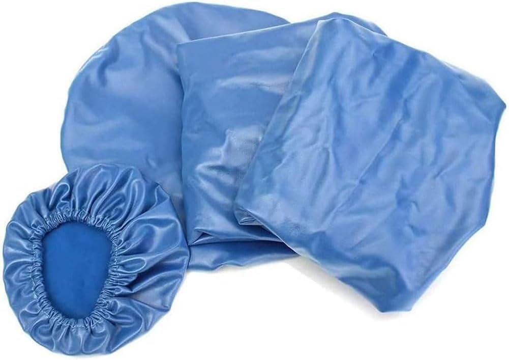 4 Pieces/Set Protective Full Dental Chair Cover, PU Leather Dental Chair Seat Cover, Elastic Waterproof Protective Case, Headrest Backrest Protector, Seat Protector Cover, Dentist Equipme(Color:Black)