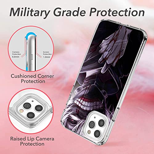 Ipzdf Compatible With Iphone 12 Case Tokyo Ghoul Anime Ken Kaneki Action Fight Alliens Japanese Manga Pure Clear Phone Cases Cover #TOP4