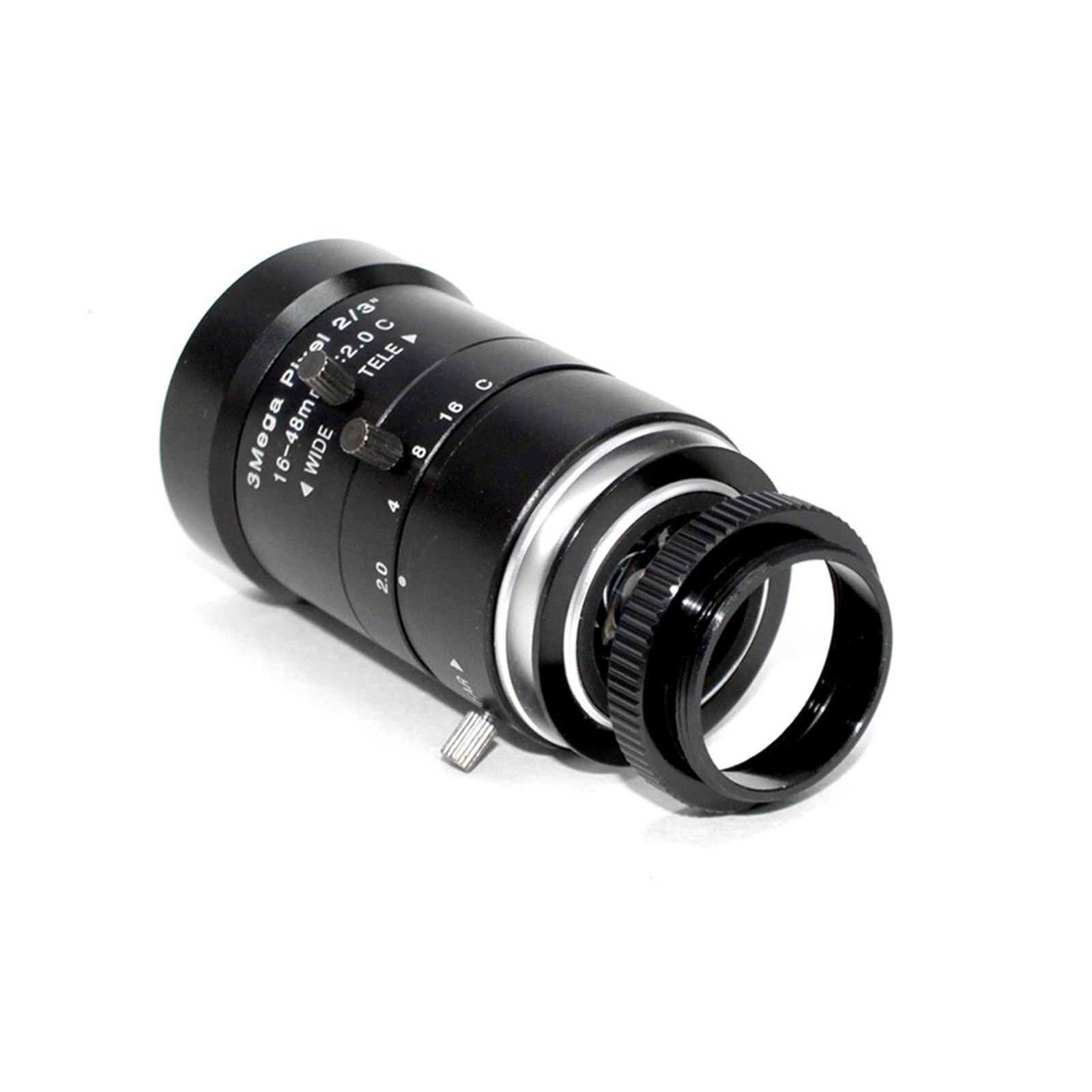 Mikroskopkamera, HD 16–48 mm CS-Objektiv, 2/3 Zoll IR CS-Mount, Varifokal, manuelle Iris, CCTV-Objektiv for CCTV-Überwachungskameras, Industriekameraobjektiv
