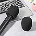 2 Pcs Foam Mic Cover for Microphones Microphone Cover High Density Thickened Foam Microphone Windscreen Black Disposable Covers for Handheld-Mic, Condenser-Mic and All Ball Type Microphones