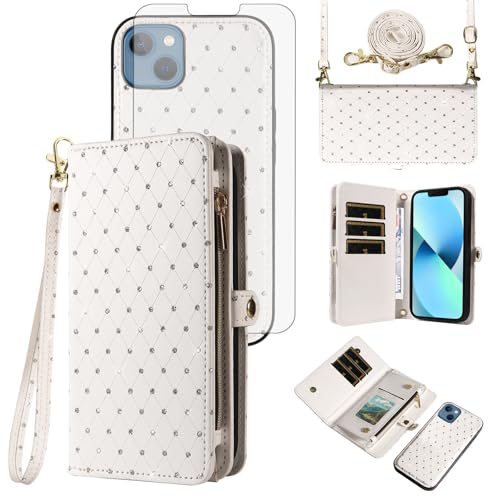 Coque iPhone 13 Asuwish ZSZX008 US Blanc rigide et housse de protection fine